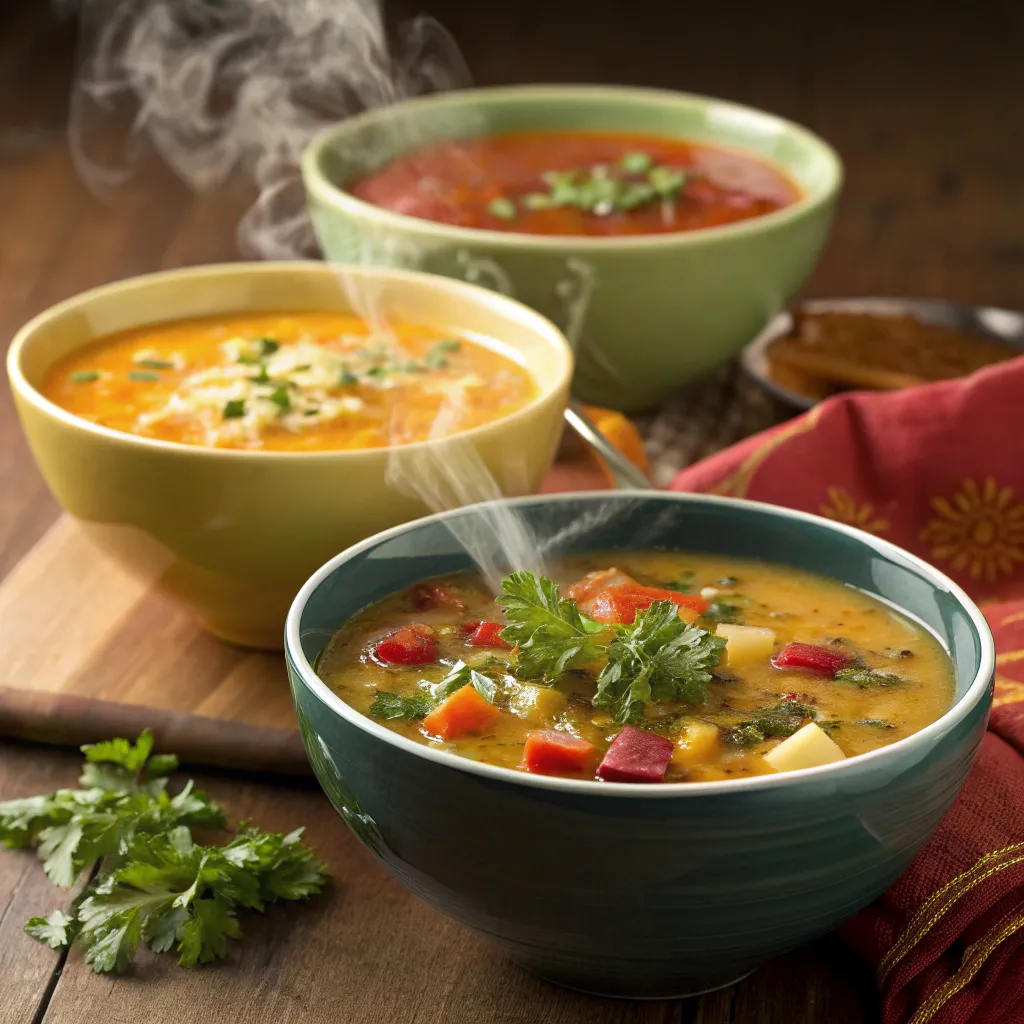Delicious homemade soups